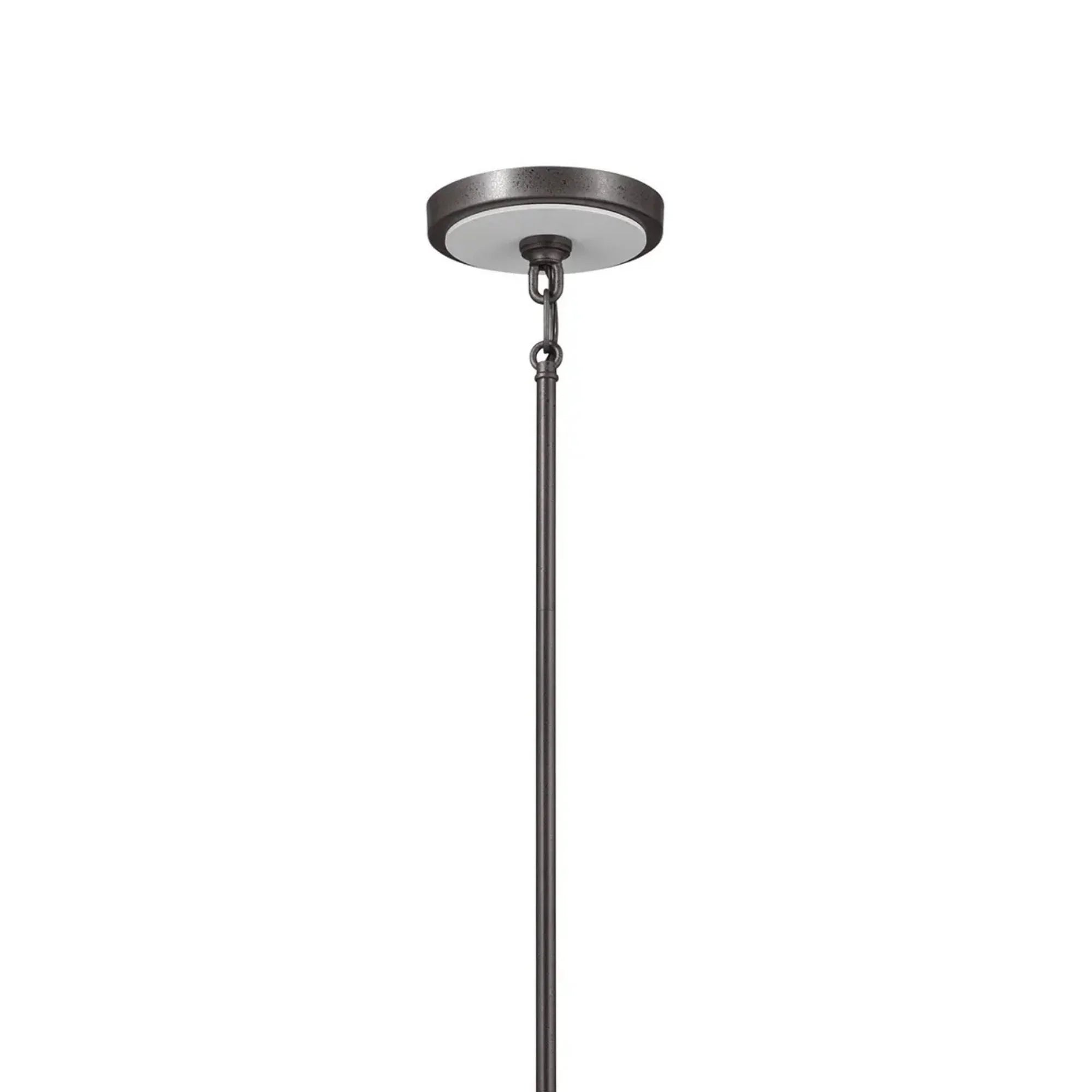 Kichler Freesia 38 in. 8-Light Chandelier, Anvil Iron with White Accents