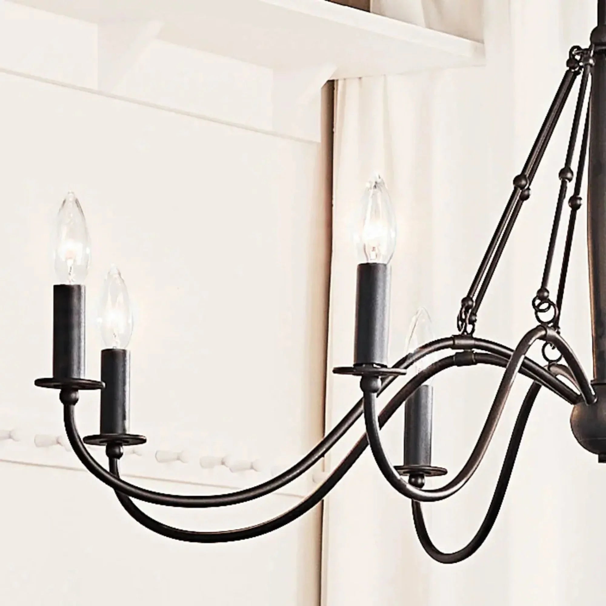 Kichler Freesia 38 in. 8-Light Chandelier, Textured Black