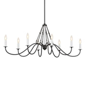 Kichler Freesia 20 in. 8-Light Chandelier, Anvil Iron with White Accents