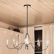 Kichler Freesia 20 in. 8-Light Chandelier, Anvil Iron with White Accents