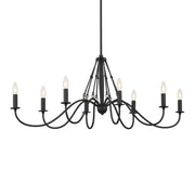 Kichler Freesia 44.5 in. 8-Light Oval Chandelier, Textured Black