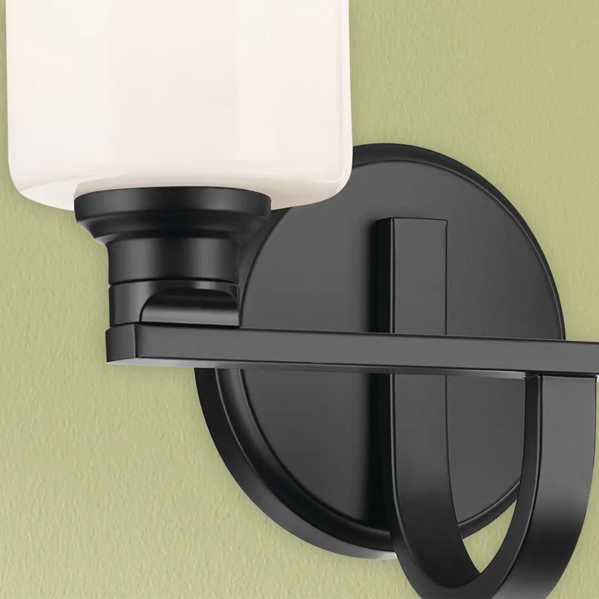 Kichler Lighting - Gioe 14" 2-Light Bath Vanity Light, Black Finish Etched Glass | Bees Lighting