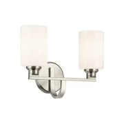 Kichler Lighting - Gioe 14" 2-Light Bath Vanity Light, Chrome Finish Etched Glass | Bees Lighting