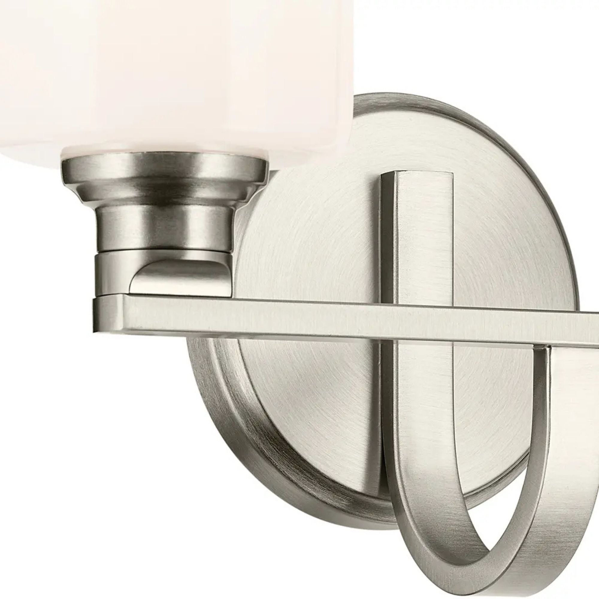 Gioe 14" 2-Light Bath Vanity Light, Brushed Nickel Finish Etched Glass
