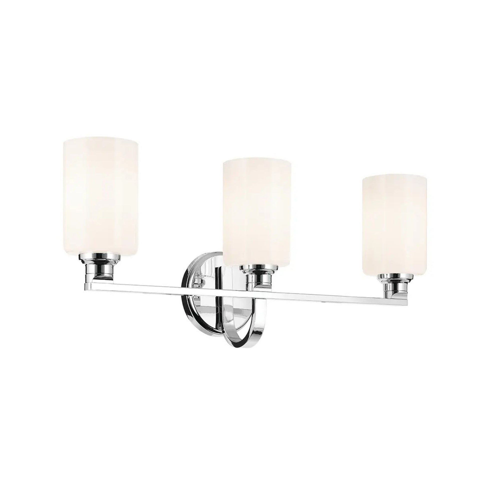 Kichler Lighting - Gioe 24" 3-Light Bath Vanity Light, Chrome Finish Etched Glass | Bees Lighting
