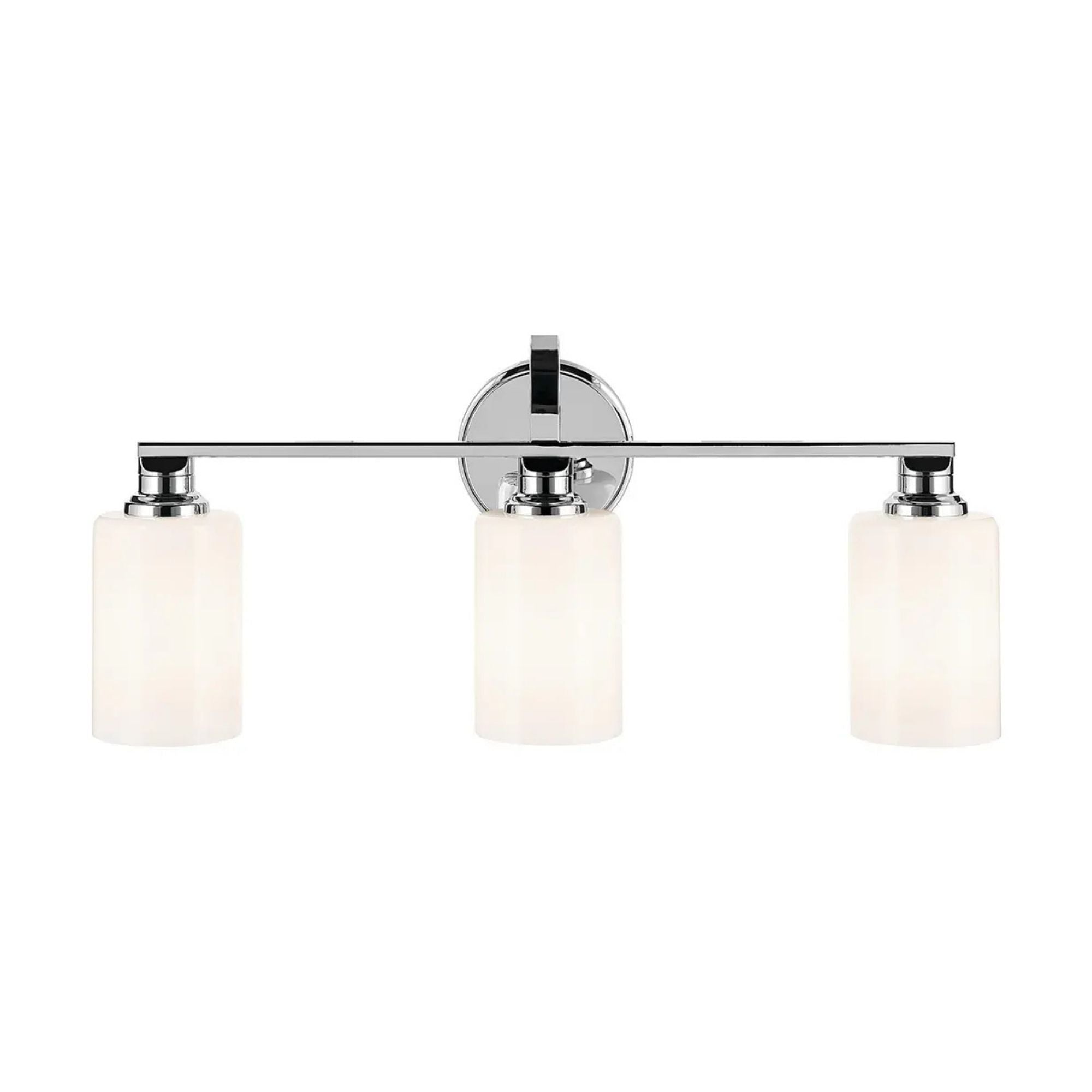 Kichler Lighting - Gioe 24" 3-Light Bath Vanity Light, Chrome Finish Etched Glass | Bees Lighting