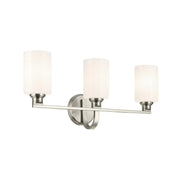 Kichler Lighting - Gioe 24" 3-Light Bath Vanity Light, Brushed Nickel Finish Etched Glass | Bees Lighting