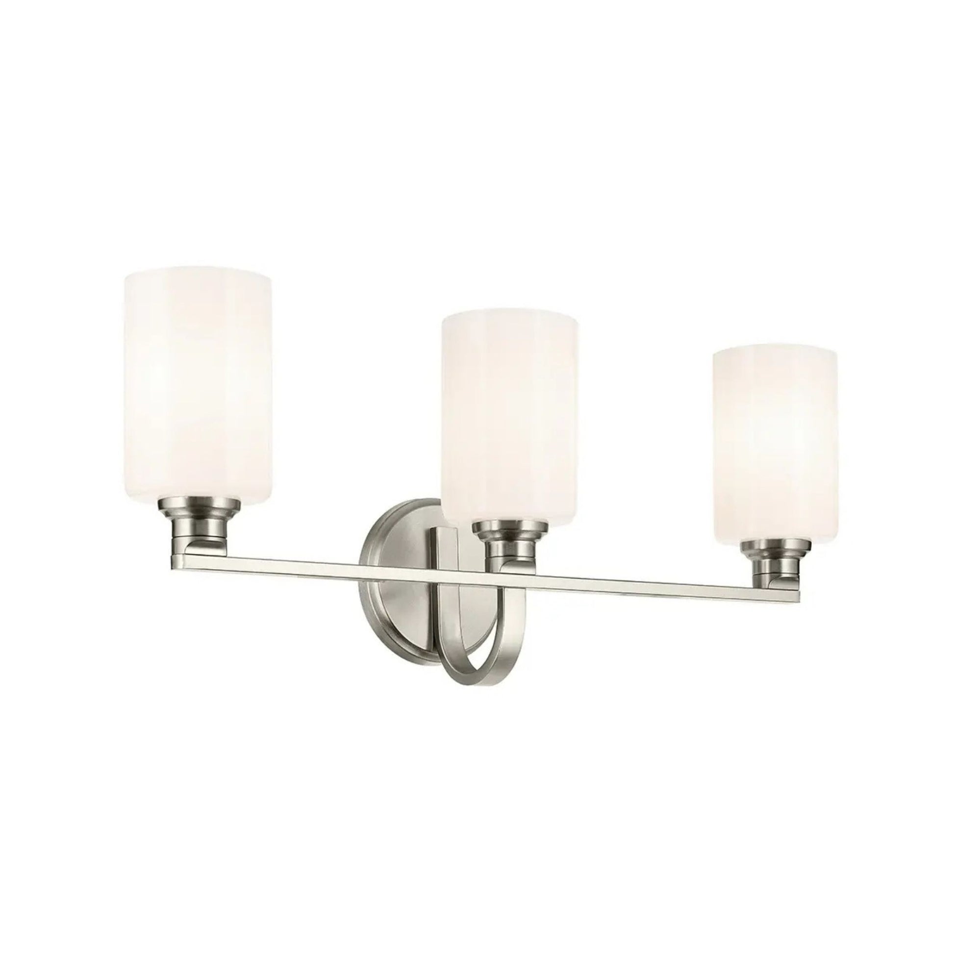 Kichler Lighting - Gioe 24" 3-Light Bath Vanity Light, Brushed Nickel Finish Etched Glass | Bees Lighting