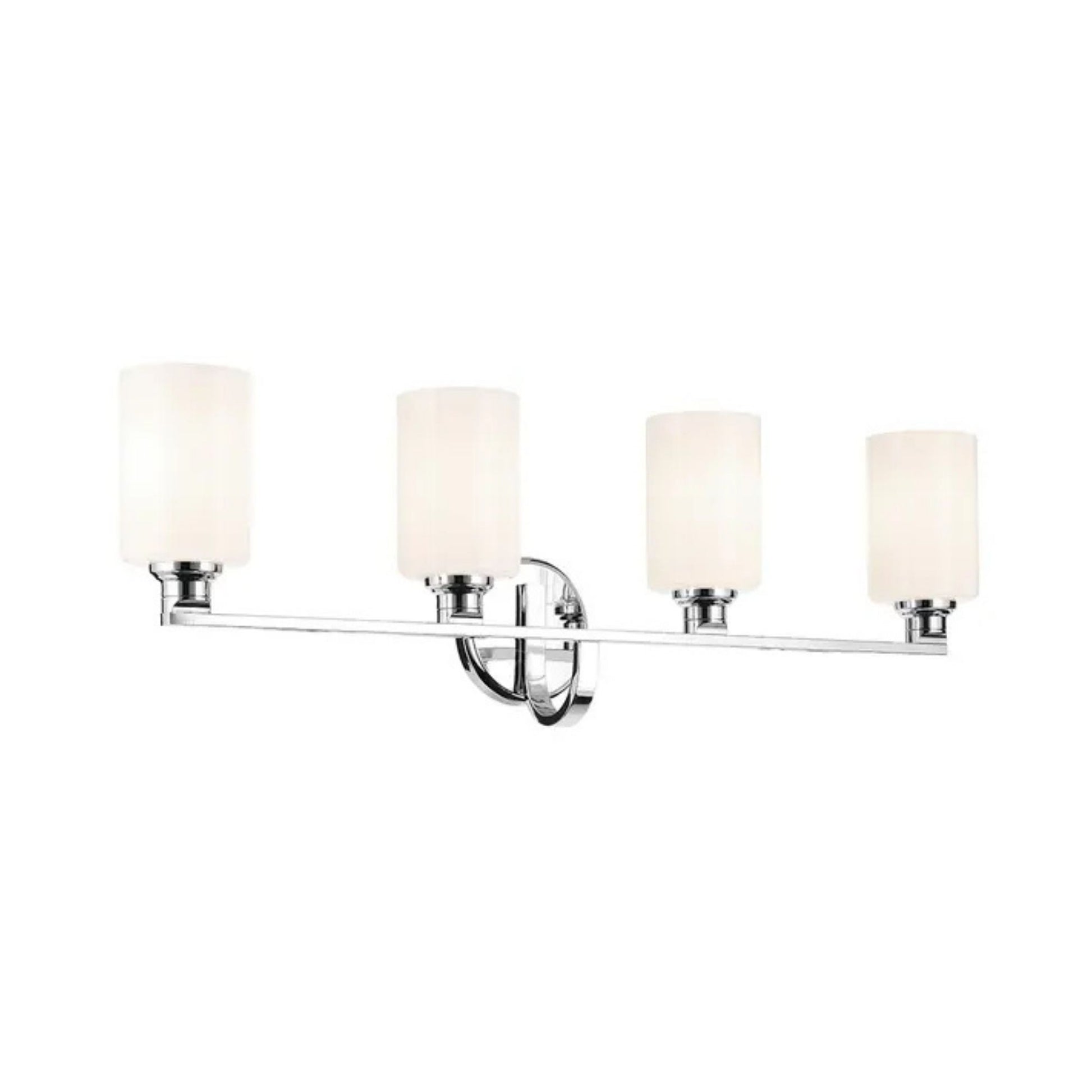 Kichler Lighting - Gioe 32" 4-Light Bath Vanity Light, Chrome Finish Etched Glass | Bees Lighting