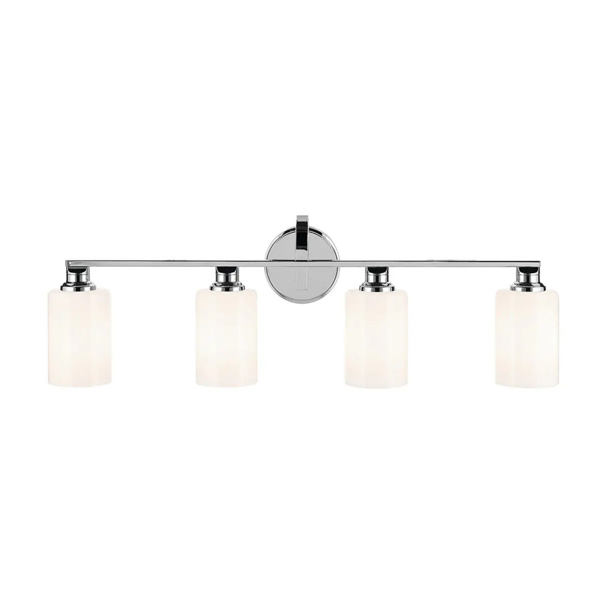 Kichler Lighting - Gioe 32" 4-Light Bath Vanity Light, Chrome Finish Etched Glass | Bees Lighting