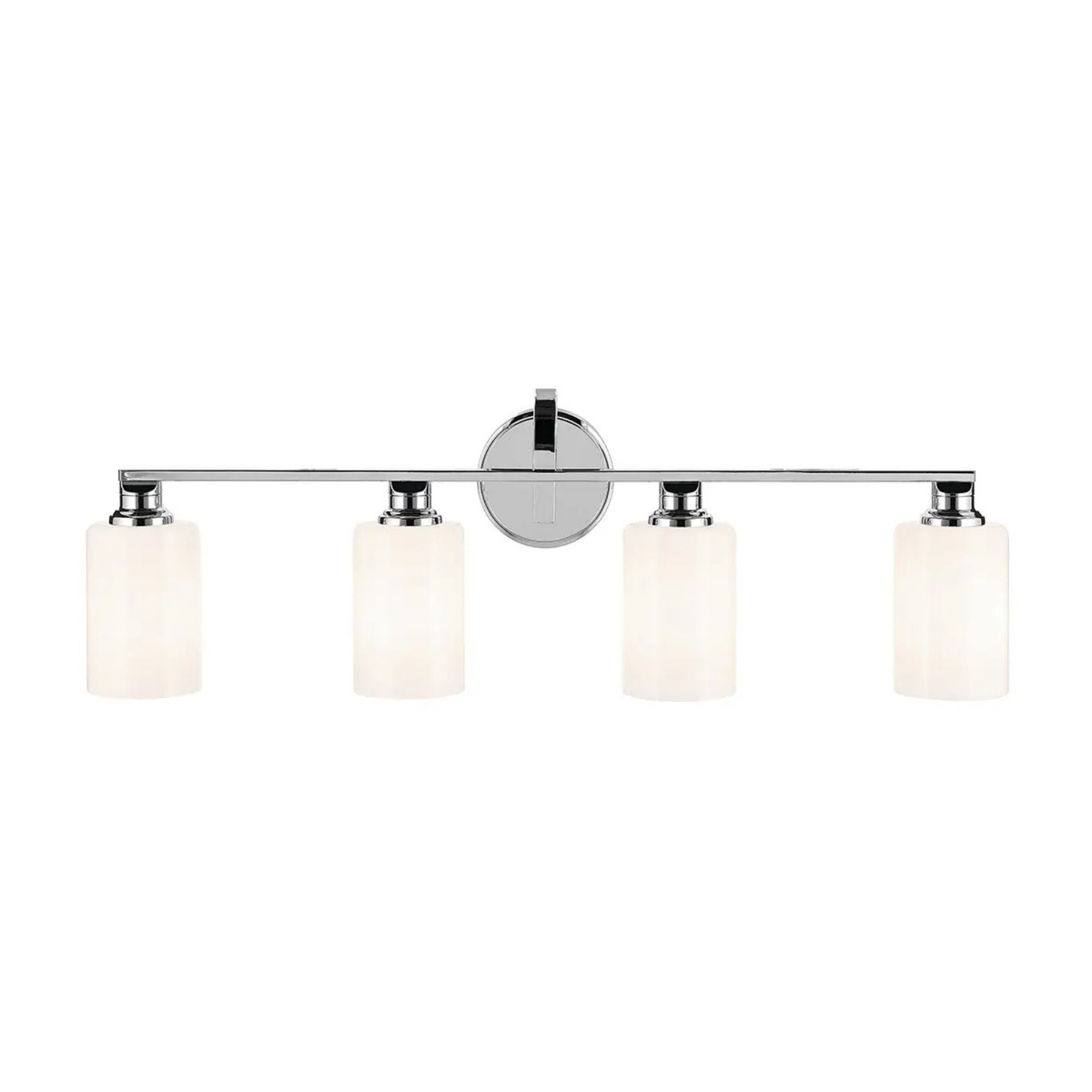 Kichler Lighting - Gioe 32" 4-Light Bath Vanity Light, Chrome Finish Etched Glass | Bees Lighting