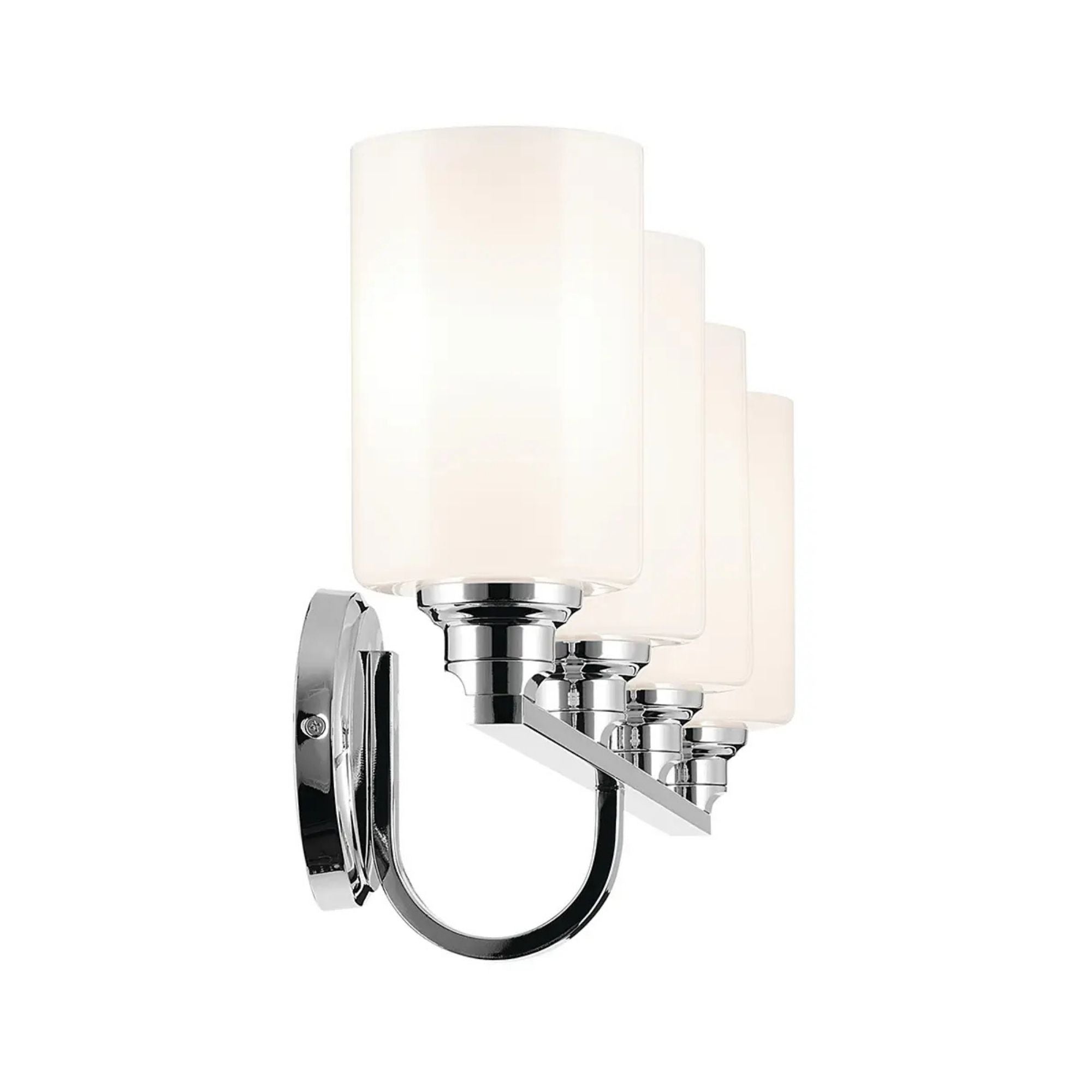 Kichler Lighting - Gioe 32" 4-Light Bath Vanity Light, Chrome Finish Etched Glass | Bees Lighting