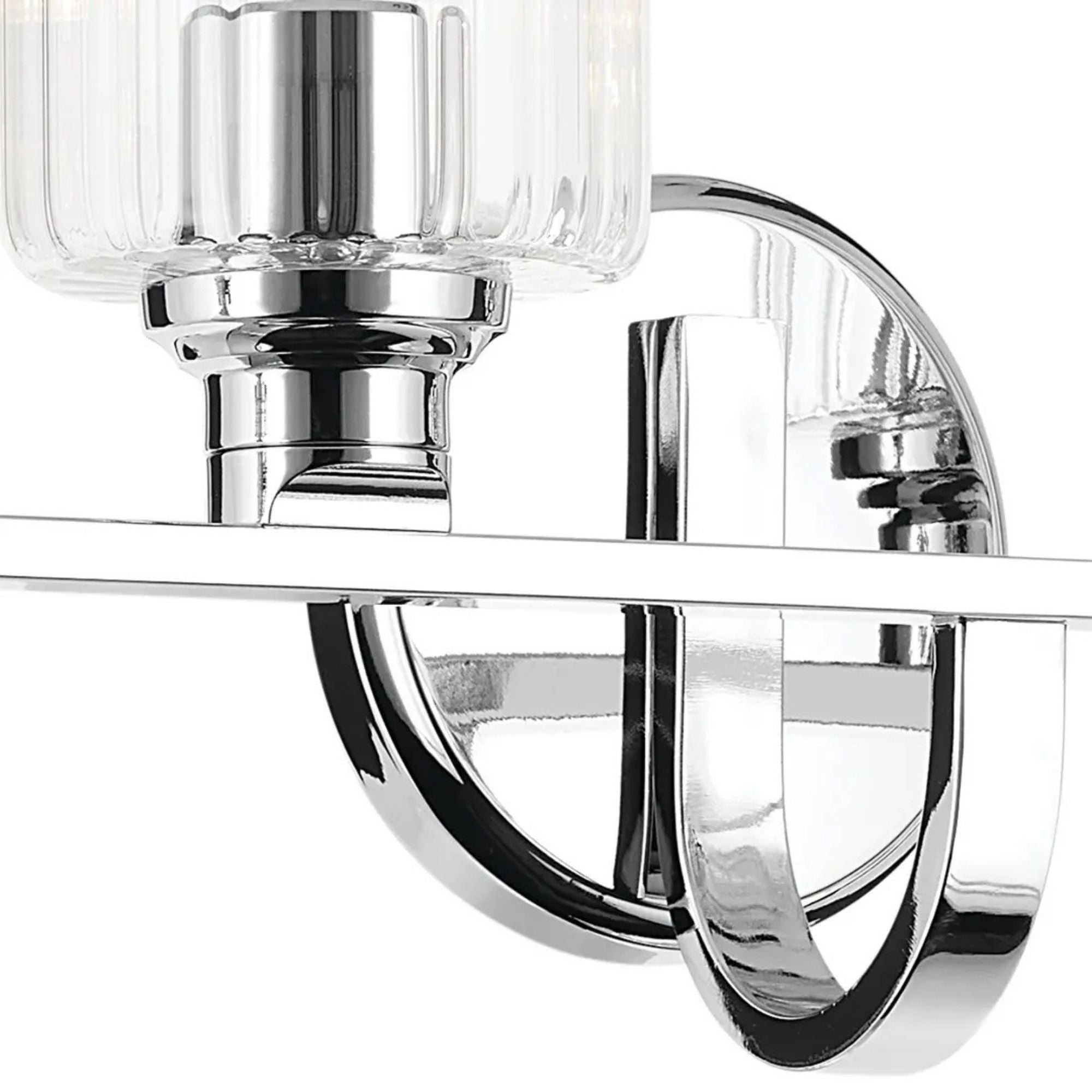 Kichler Lighting - Gioe 32" 4-Light Bath Vanity Light, Chrome Finish Fluted Glass | Bees Lighting