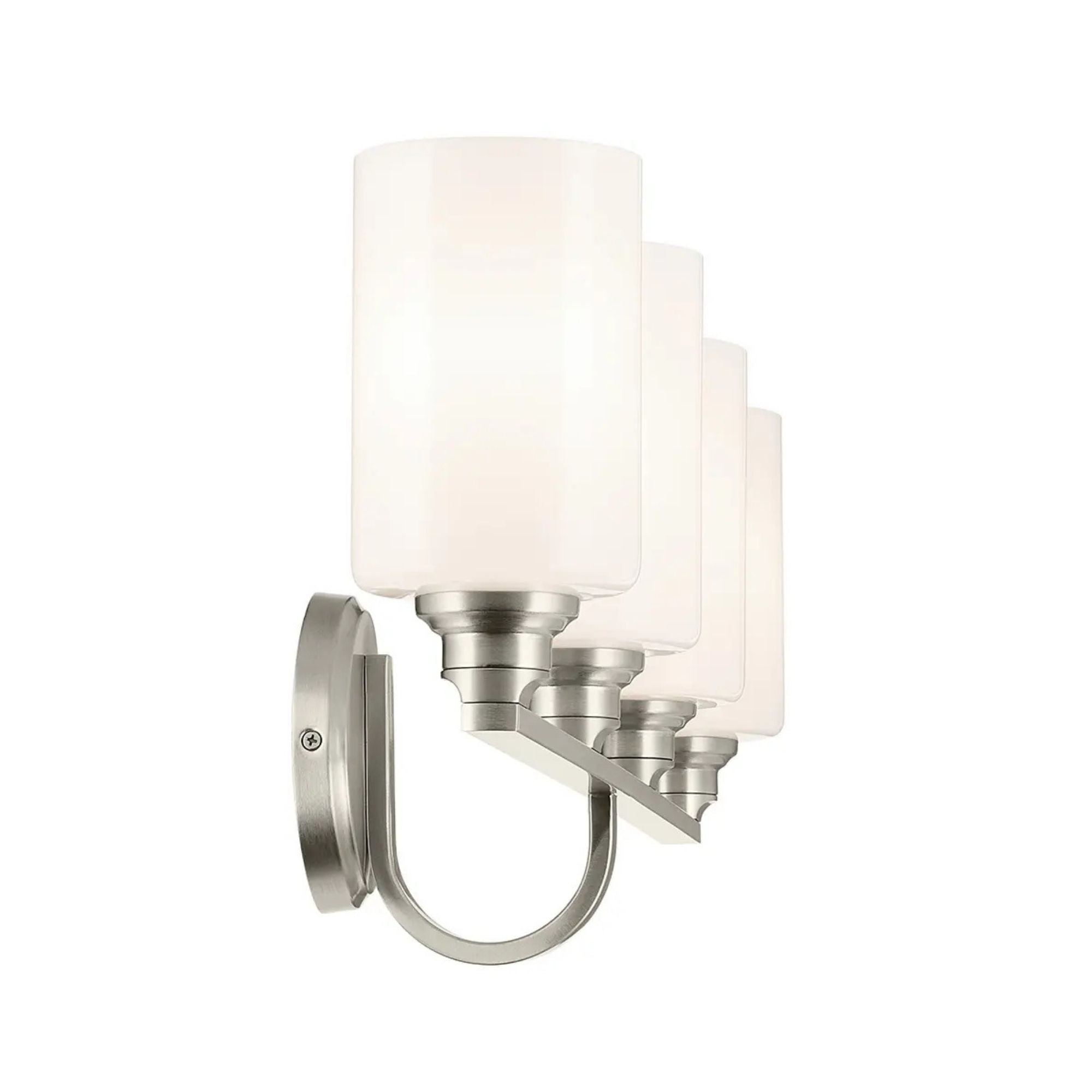 Gioe 32" 4-Light Bath Vanity Light, Brushed Nickel Finish Etched Glass