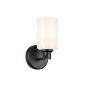 Kichler Lighting - Gioe 5" Wall Sconce, Black Finish, Opal Glass | Bees Lighting