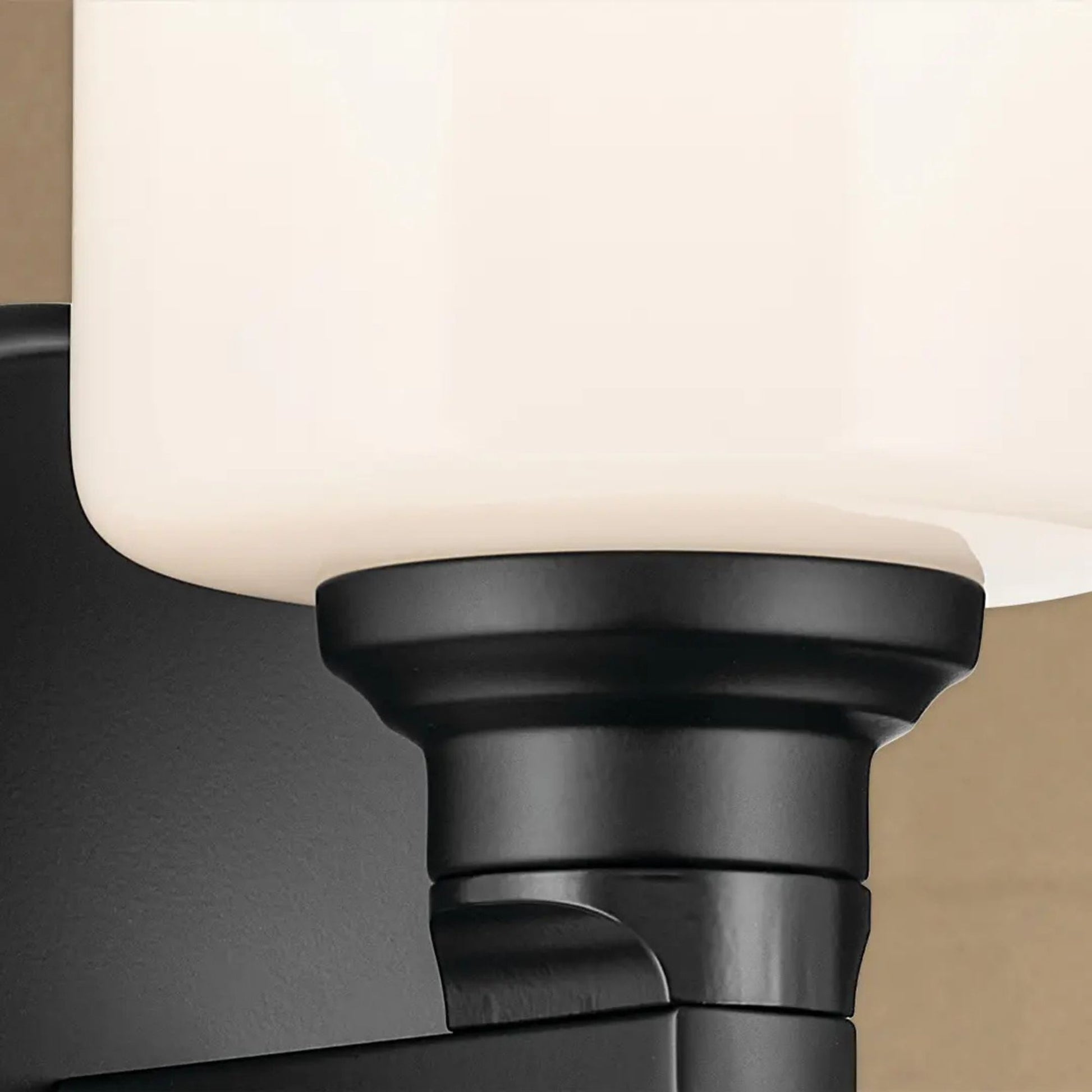 Kichler Lighting - Gioe 5" Wall Sconce, Black Finish, Opal Glass | Bees Lighting