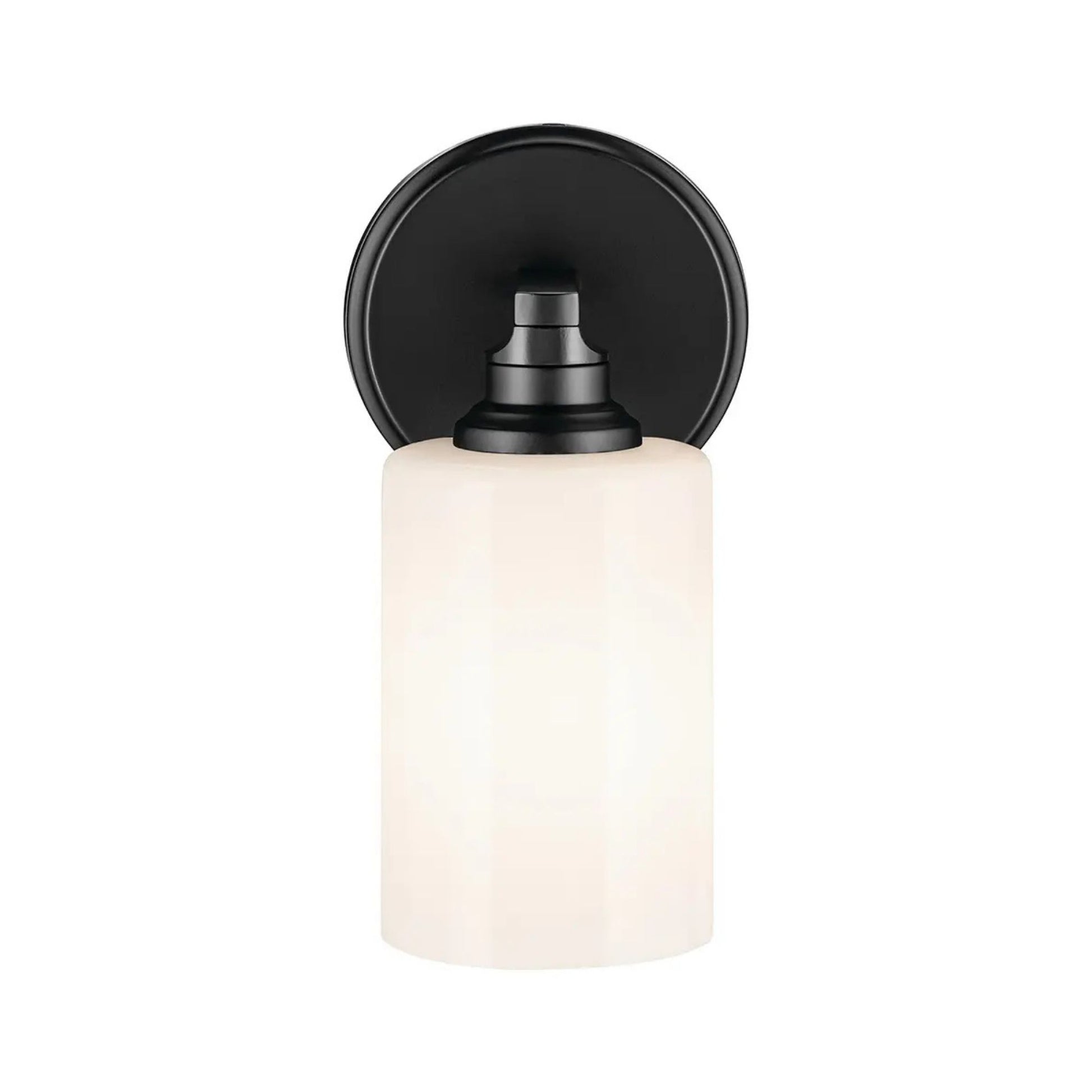 Kichler Lighting - Gioe 5" Wall Sconce, Black Finish, Opal Glass | Bees Lighting