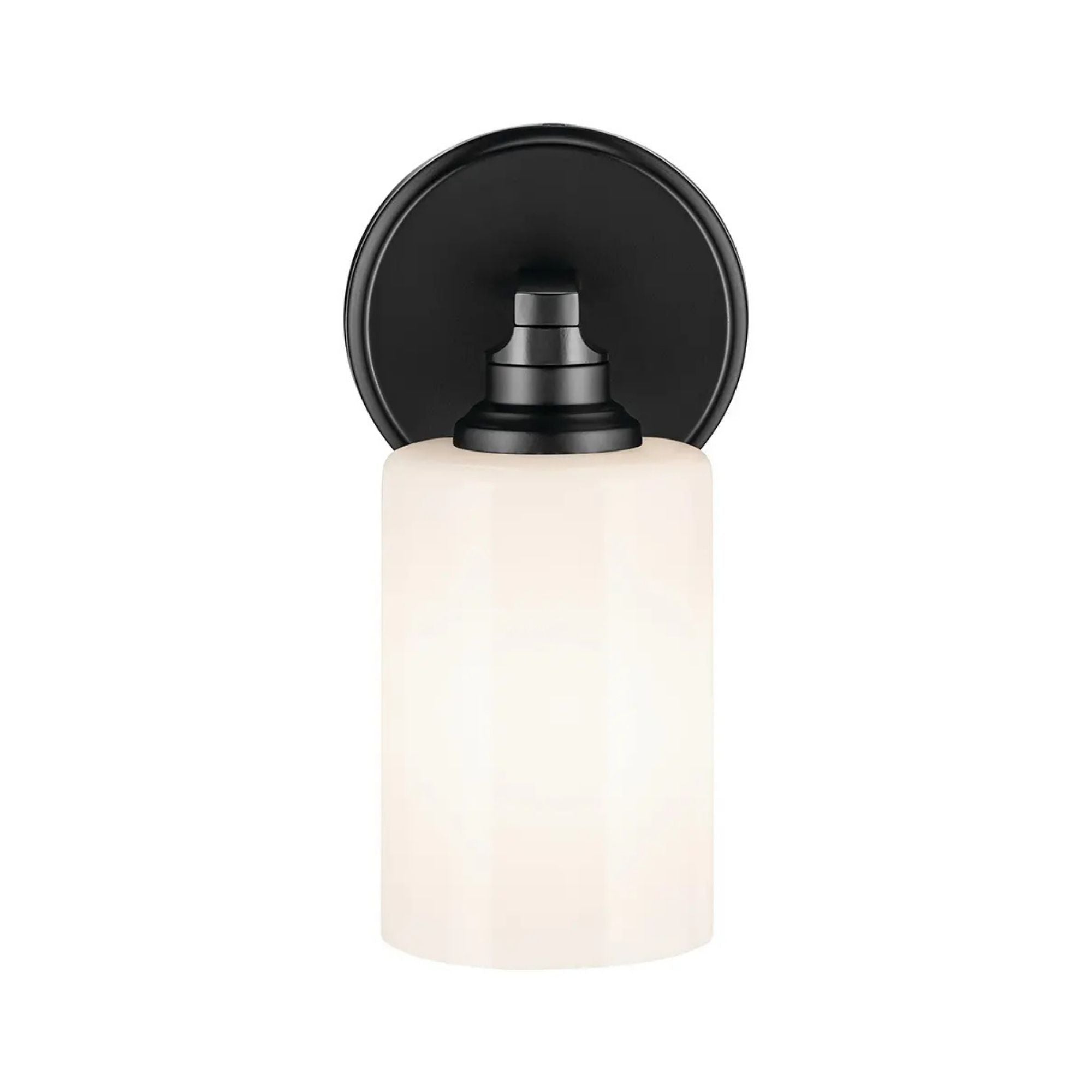 Kichler Lighting - Gioe 5" Wall Sconce, Black Finish, Opal Glass | Bees Lighting
