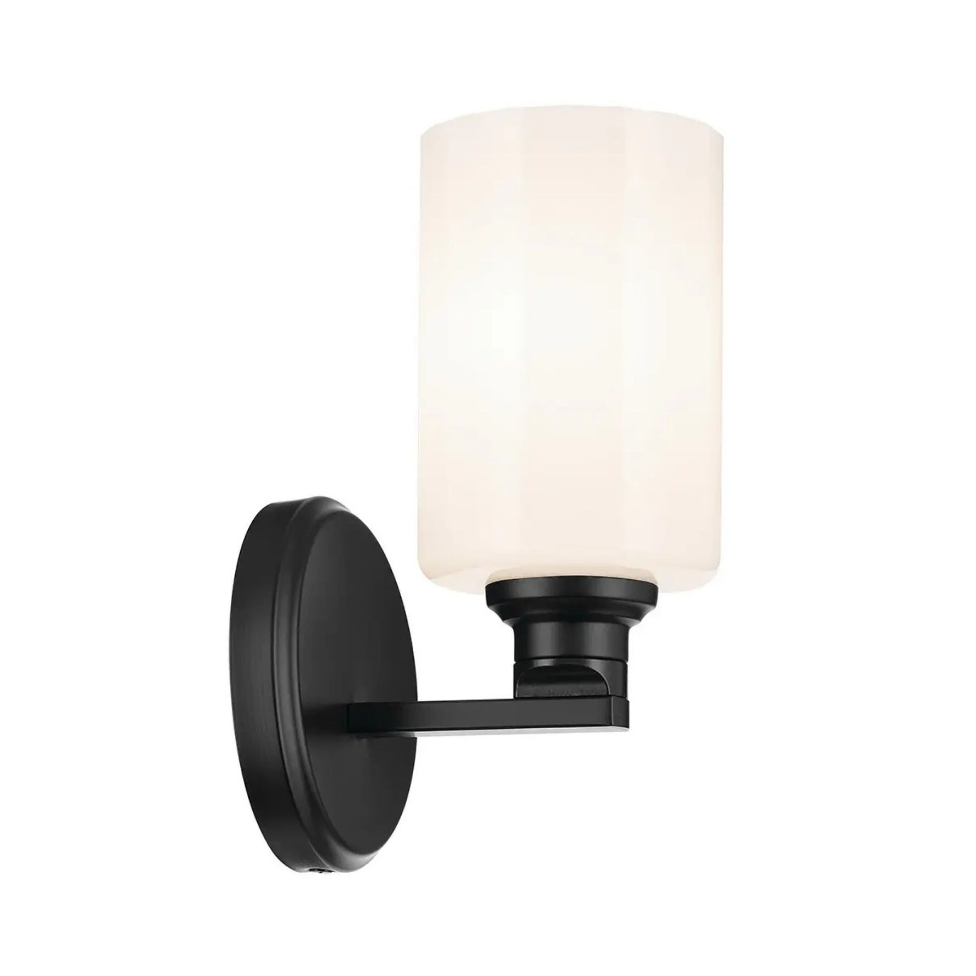 Kichler Lighting - Gioe 5" Wall Sconce, Black Finish, Opal Glass | Bees Lighting