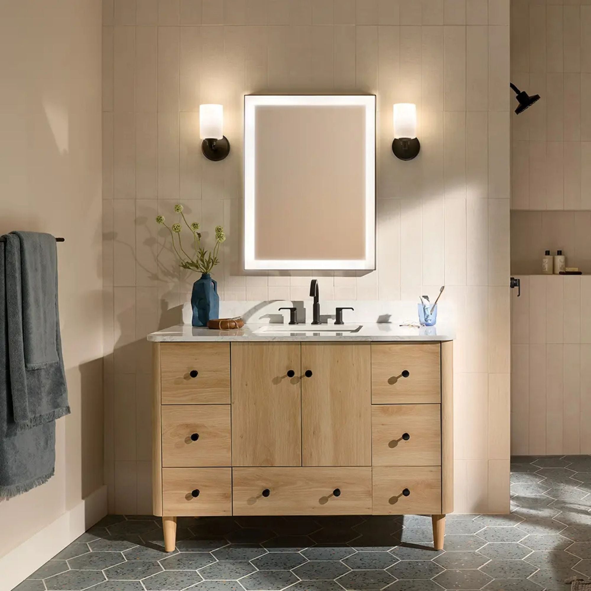 Kichler Lighting - Gioe 5" Wall Sconce, Black Finish, Opal Glass | Bees Lighting