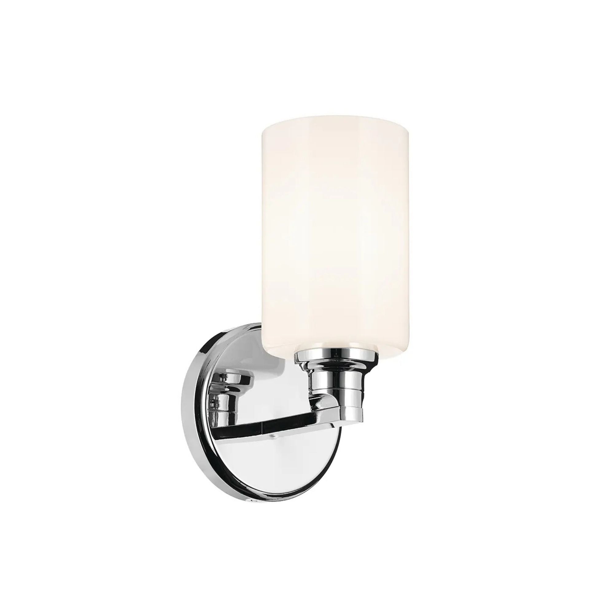 Gioe 5" Wall Sconce, Chrome Finish, Opal Glass