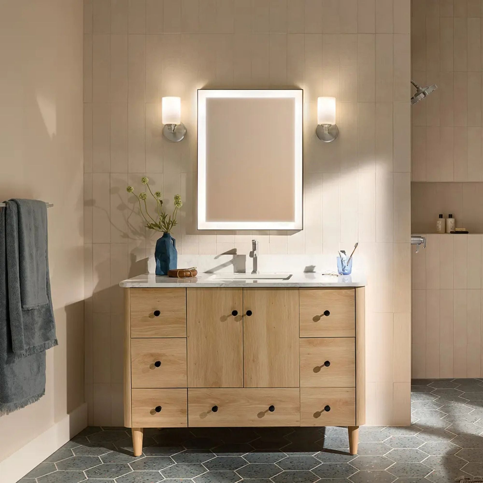 Gioe 5" Wall Sconce, Brushed Nickel Finish, Opal Glass