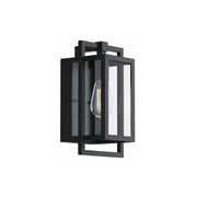 Goson 12" Outdoor Wall Light, Black Finish