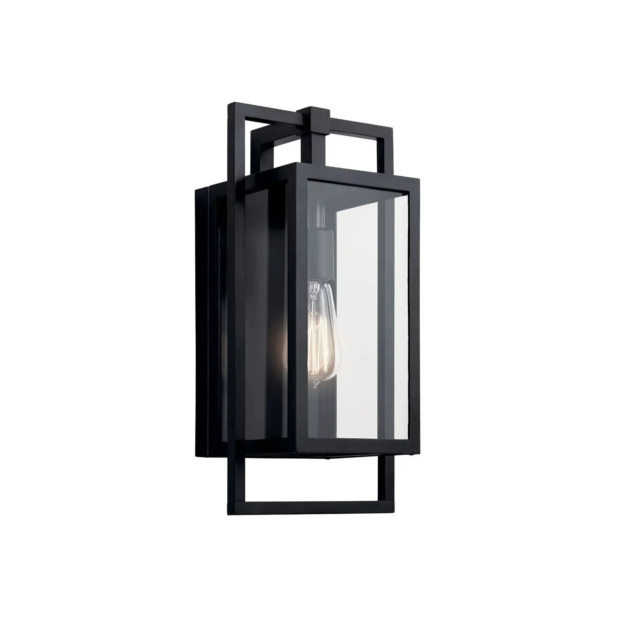 Goson 16" Outdoor Wall Light, Black Finish