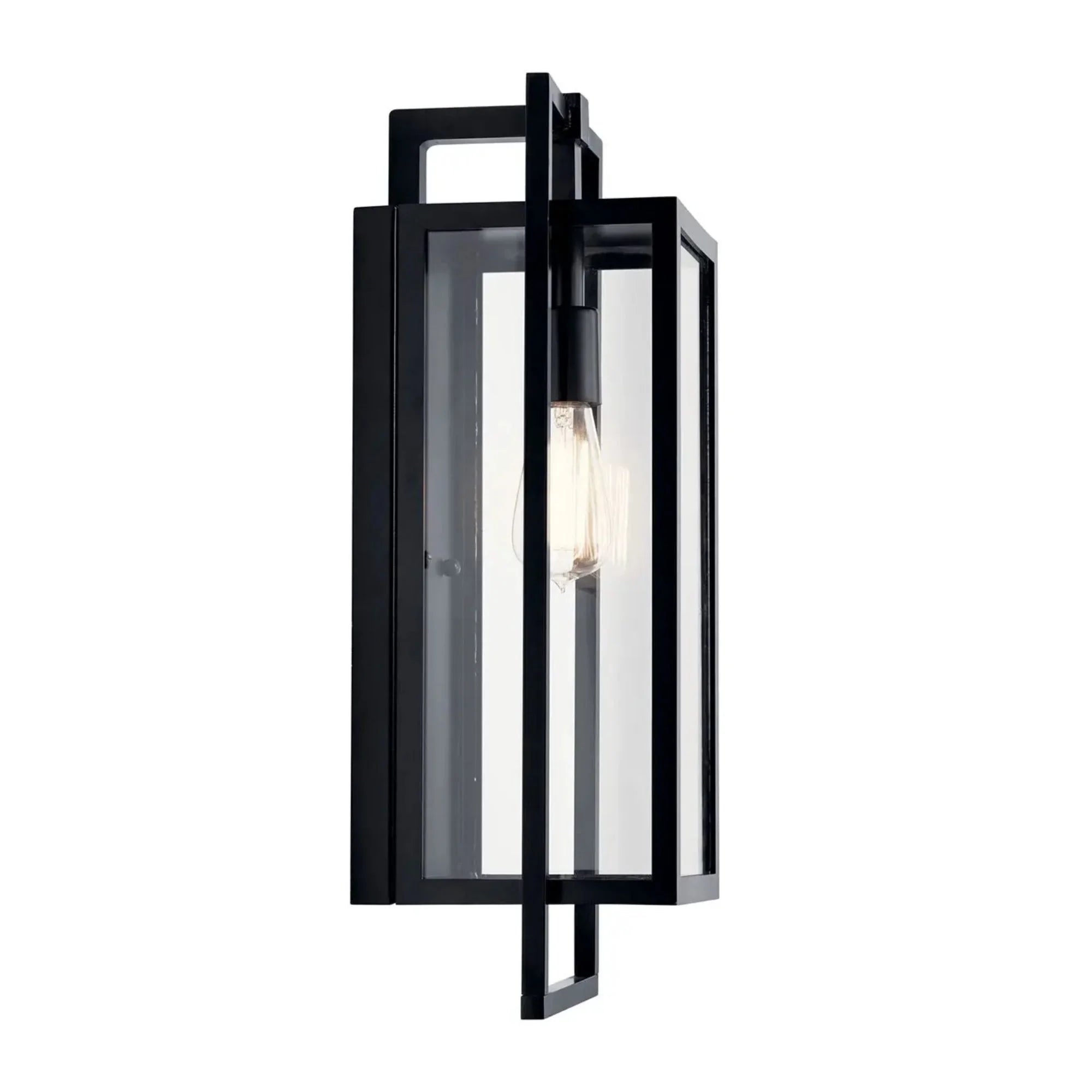 Kichler Goson 20.25 in. Outdoor Sconce, Black with Clear Glass
