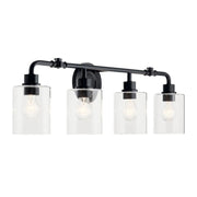 Gunnison 34" 4-Light Bath Vanity Light, Black Finish