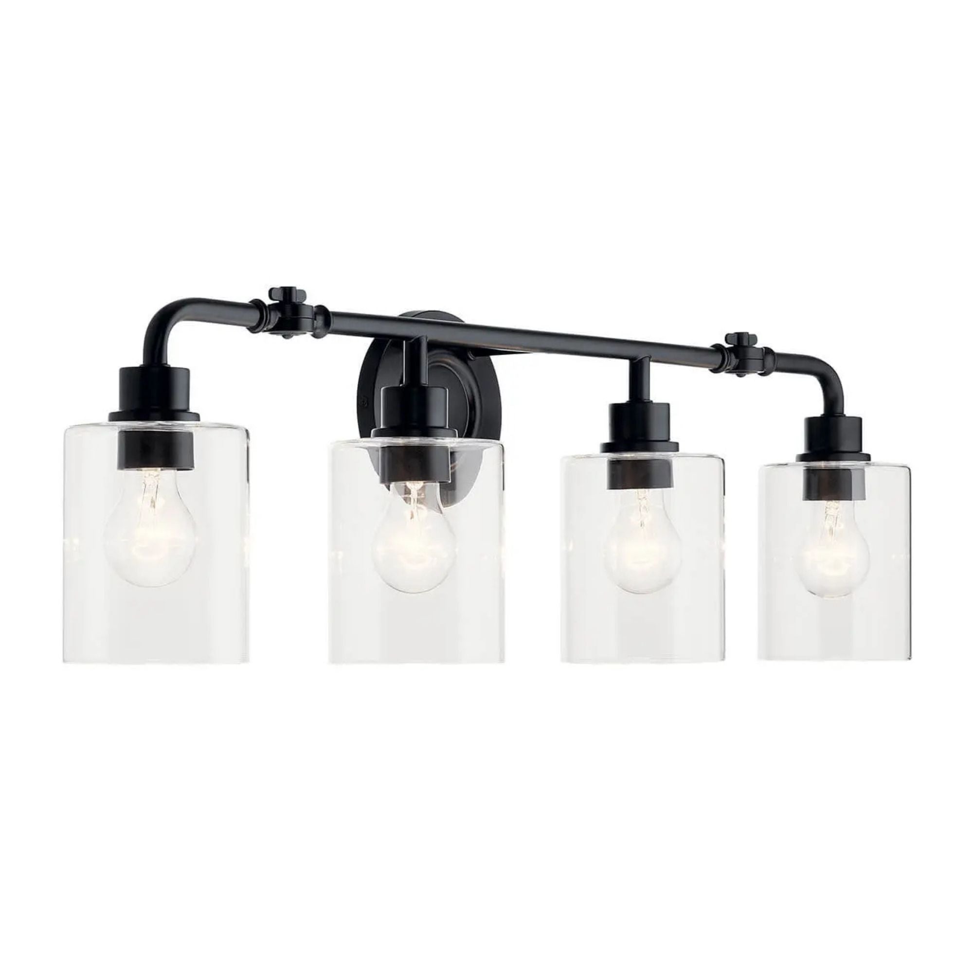 Gunnison 34" 4-Light Bath Vanity Light, Black Finish