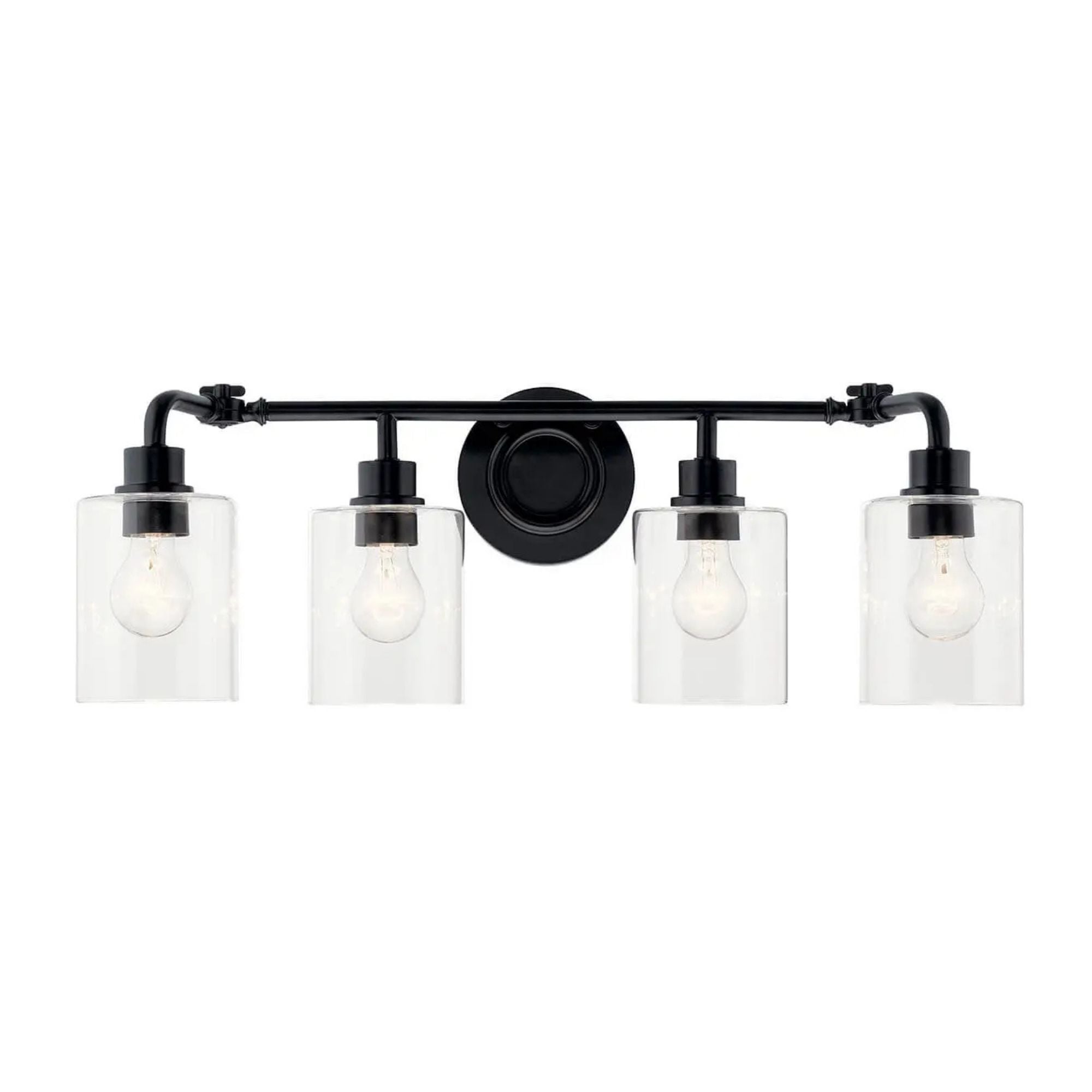 Gunnison 34" 4-Light Bath Vanity Light, Black Finish