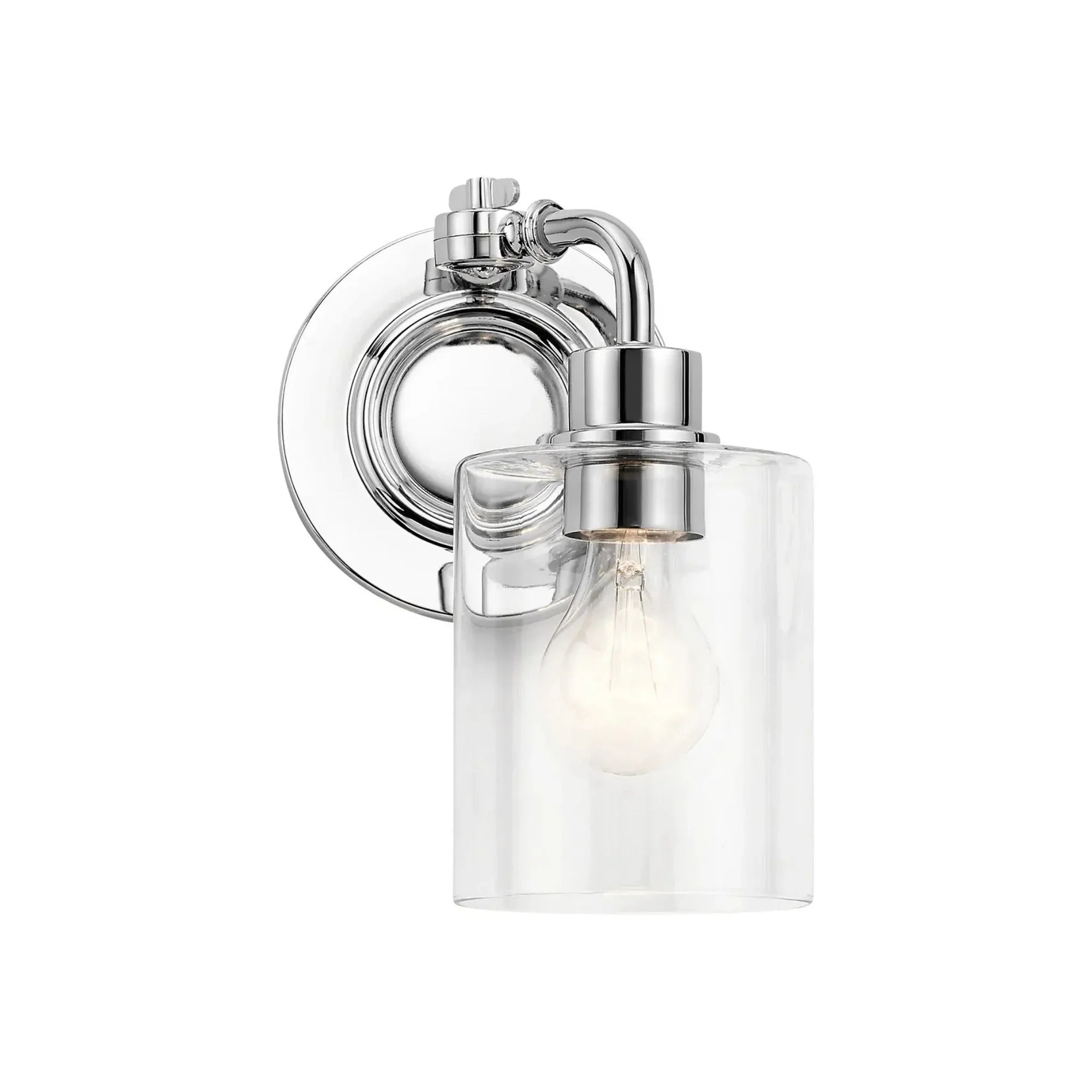 Kichler Gunnison 10 in. Wall Sconce, Chrome with Clear Glass