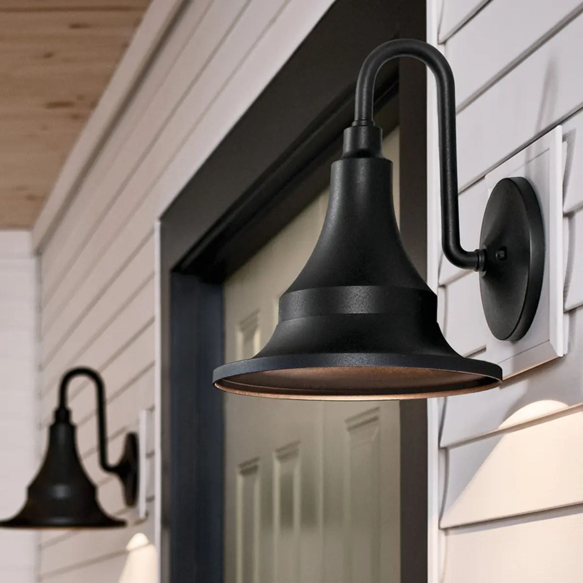 Hampshire 15" Outdoor Wall Light, Textured Black Finish