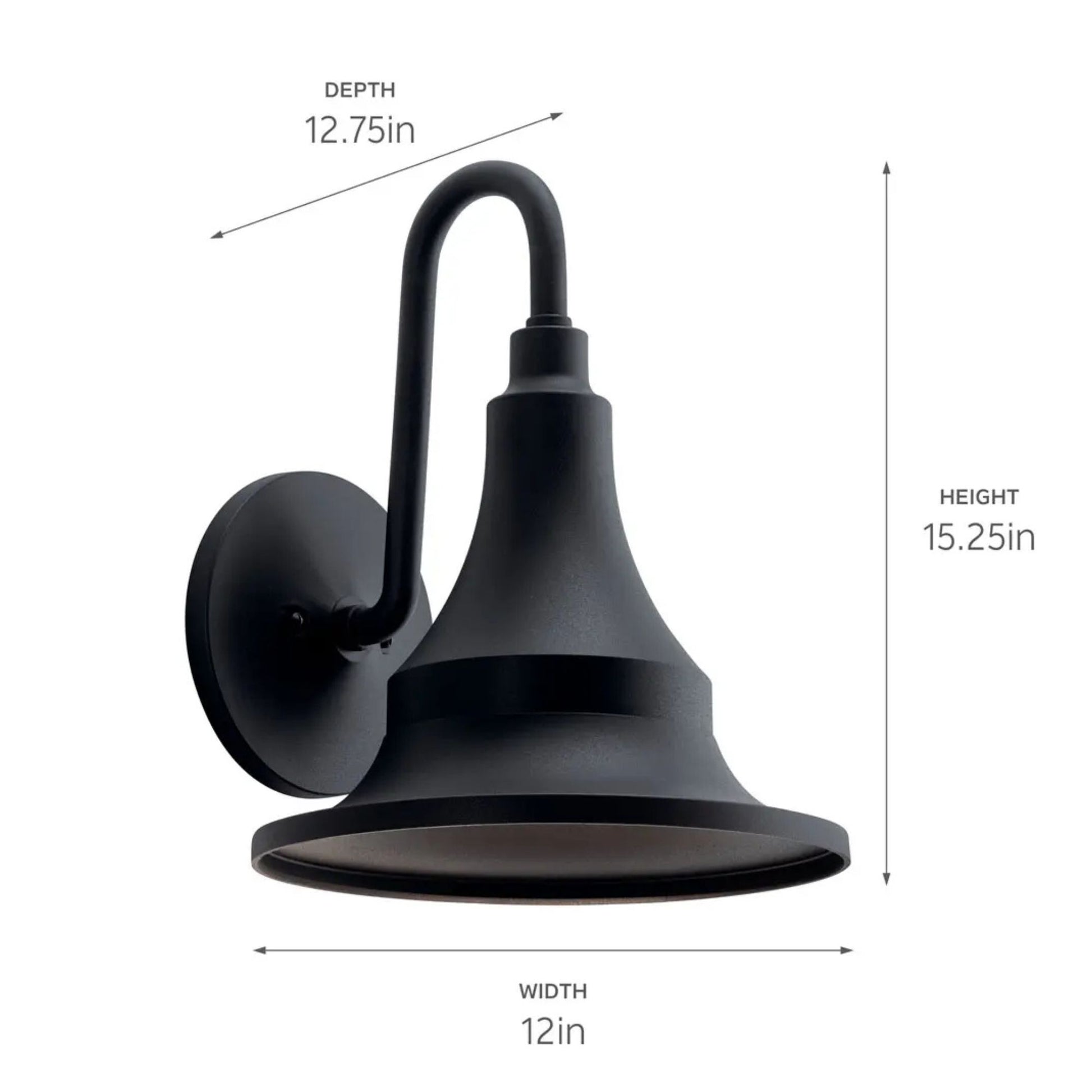 Kichler Lighting - Hampshire 15" Outdoor Wall Light, Textured Black Finish | Bees Lighting