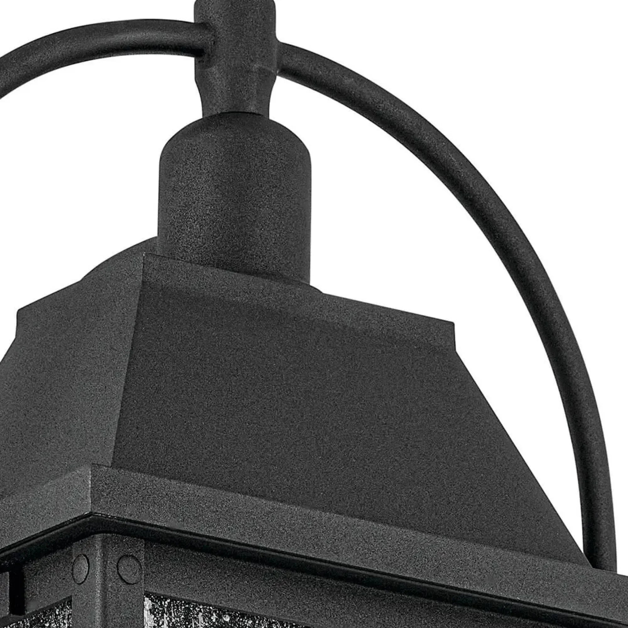 Kichler Harbor Row 25.75 in. 4-Light Outdoor Hanging Light, Textured Black with Clear Seeded Glass