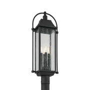 Harbor Row 27" 4-Light Outdoor Post Light, Textured Black Finish