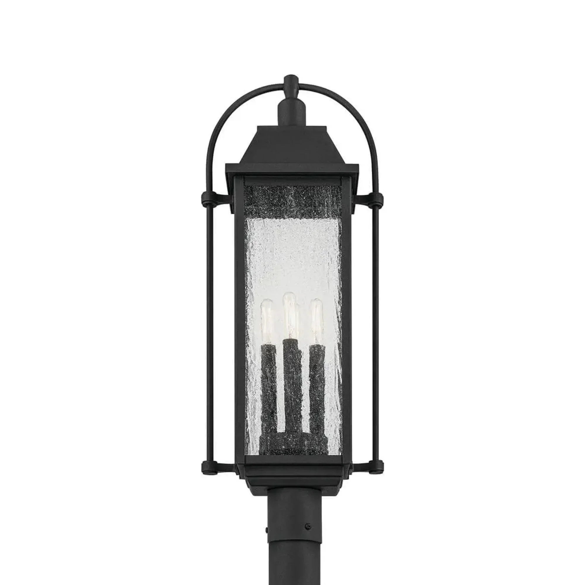 Harbor Row 27" 4-Light Outdoor Post Light, Textured Black Finish