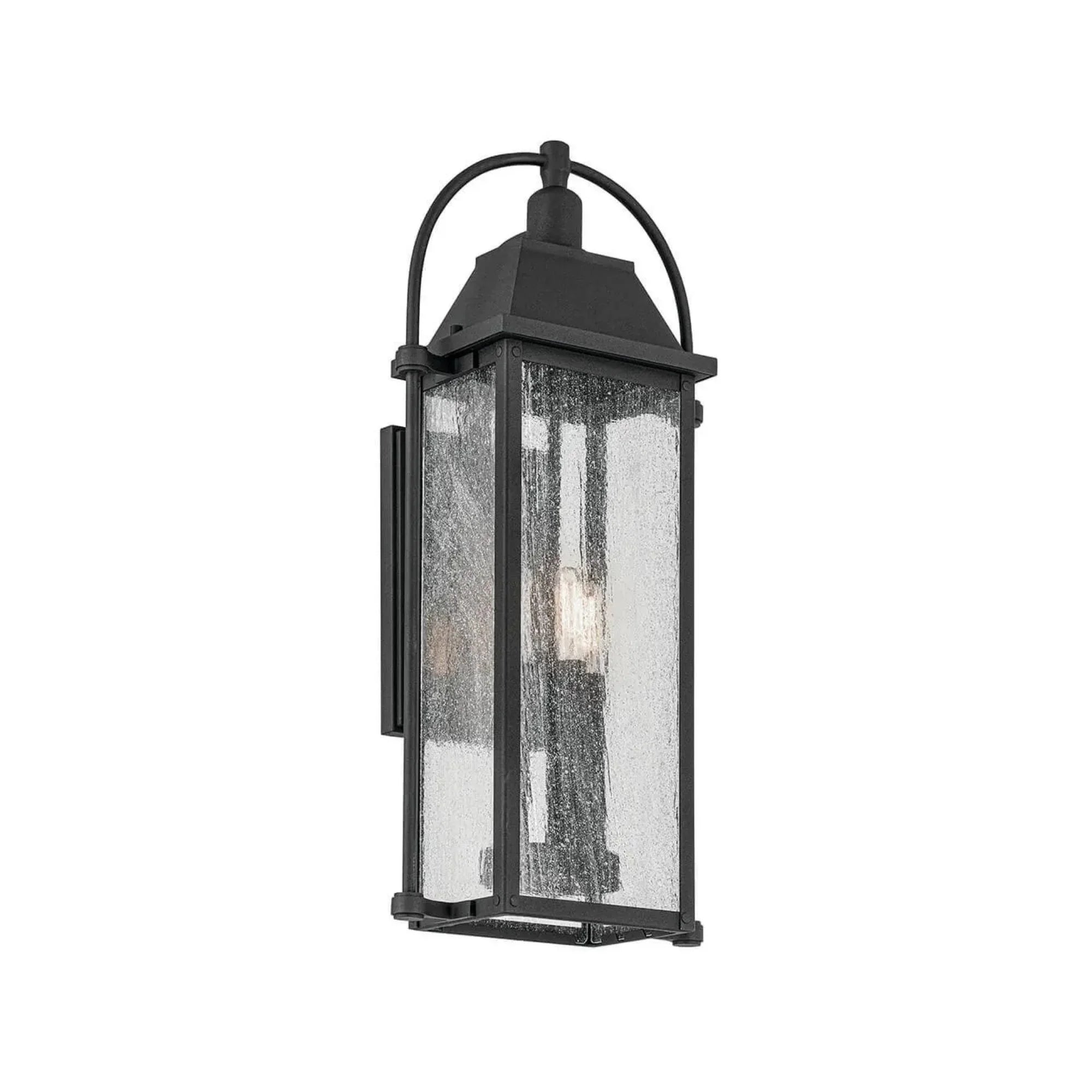 Harbor Row 23" 3-Light Outdoor Wall Light, Textured Black Finish