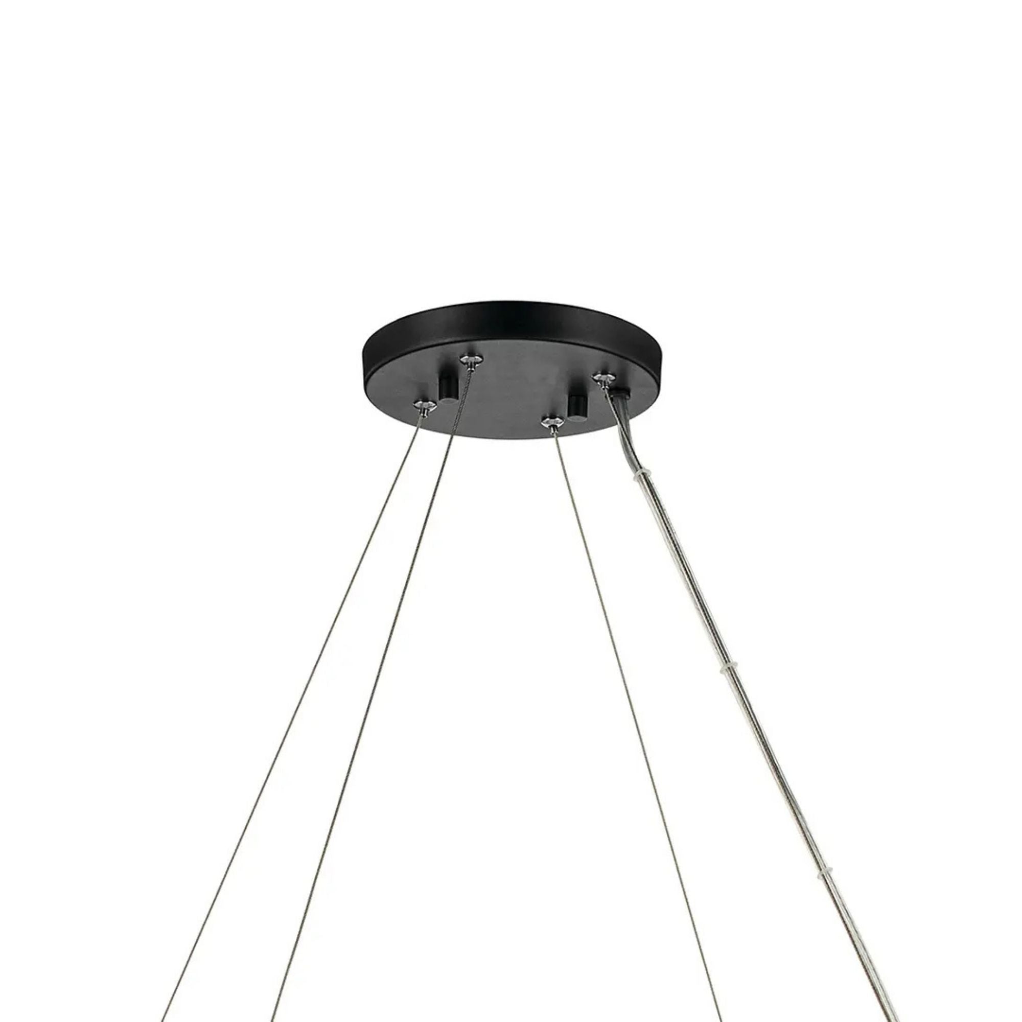 Kichler Harpin 37.75 in. 6-Light Chandelier, Black & Champagne Bronze with Clear Cylinder Glass
