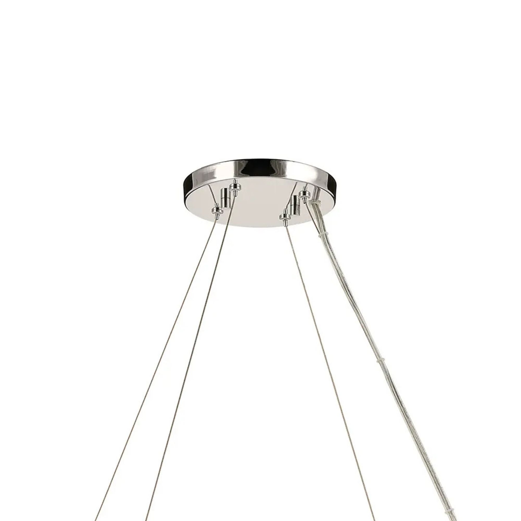 Kichler Harpin 37.75 in. 6-Light Chandelier, Polished Nickel with Cylinder Shade