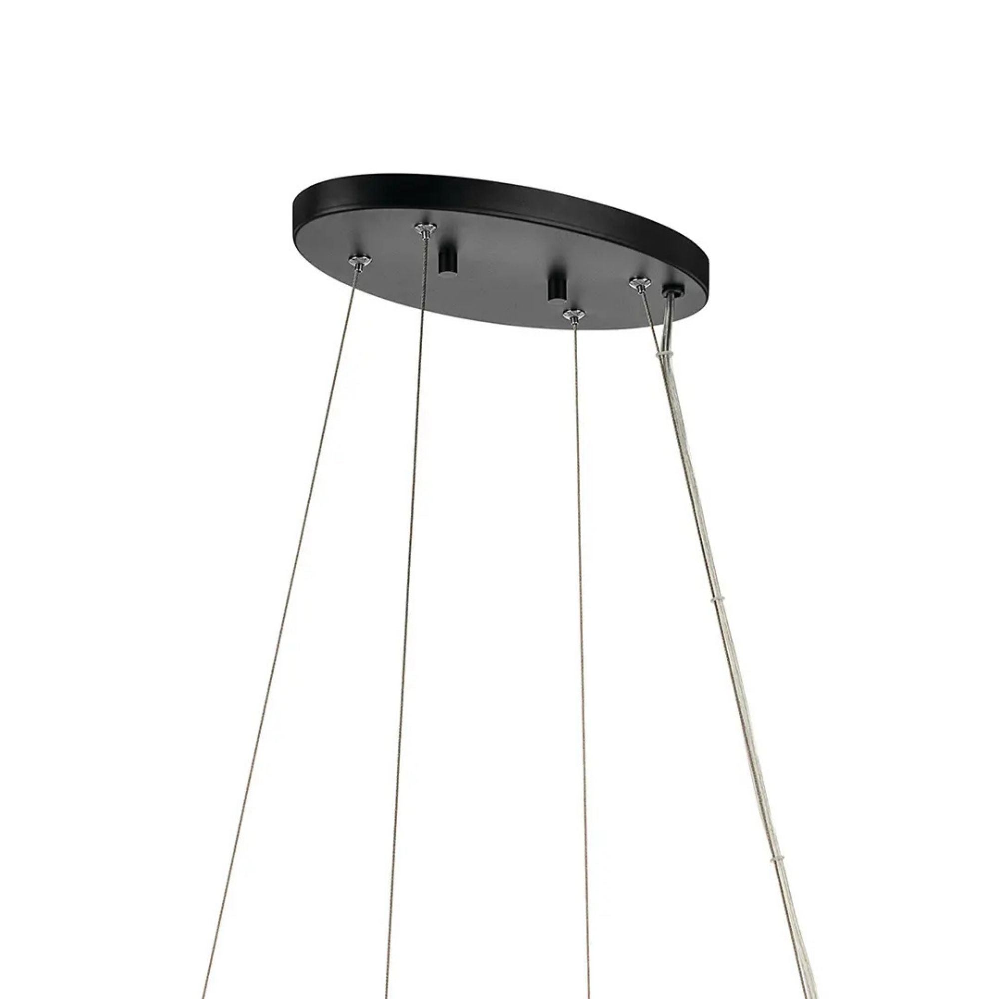 Kichler Harpin 52.5 in. 8-Light Linear Chandelier, Black & Champagne Bronze with Clear Cylinder Glass