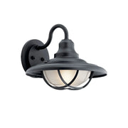 Harvest Ridge 15" Outdoor Wall Light, Textured Black Finish