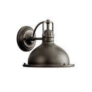 Kichler Hatteras Bay 10.25 in. Outdoor Sconce, Olde Bronze with Metal Dome Shade