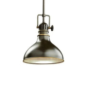 Kichler Hatteras Bay 10.25 in. Pendant Light, Olde Bronze with Metal Dome Shade