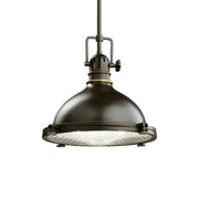 Kichler Hatteras Bay 11.75 in. Pendant Light, Olde Bronze with Metal Dome Shade