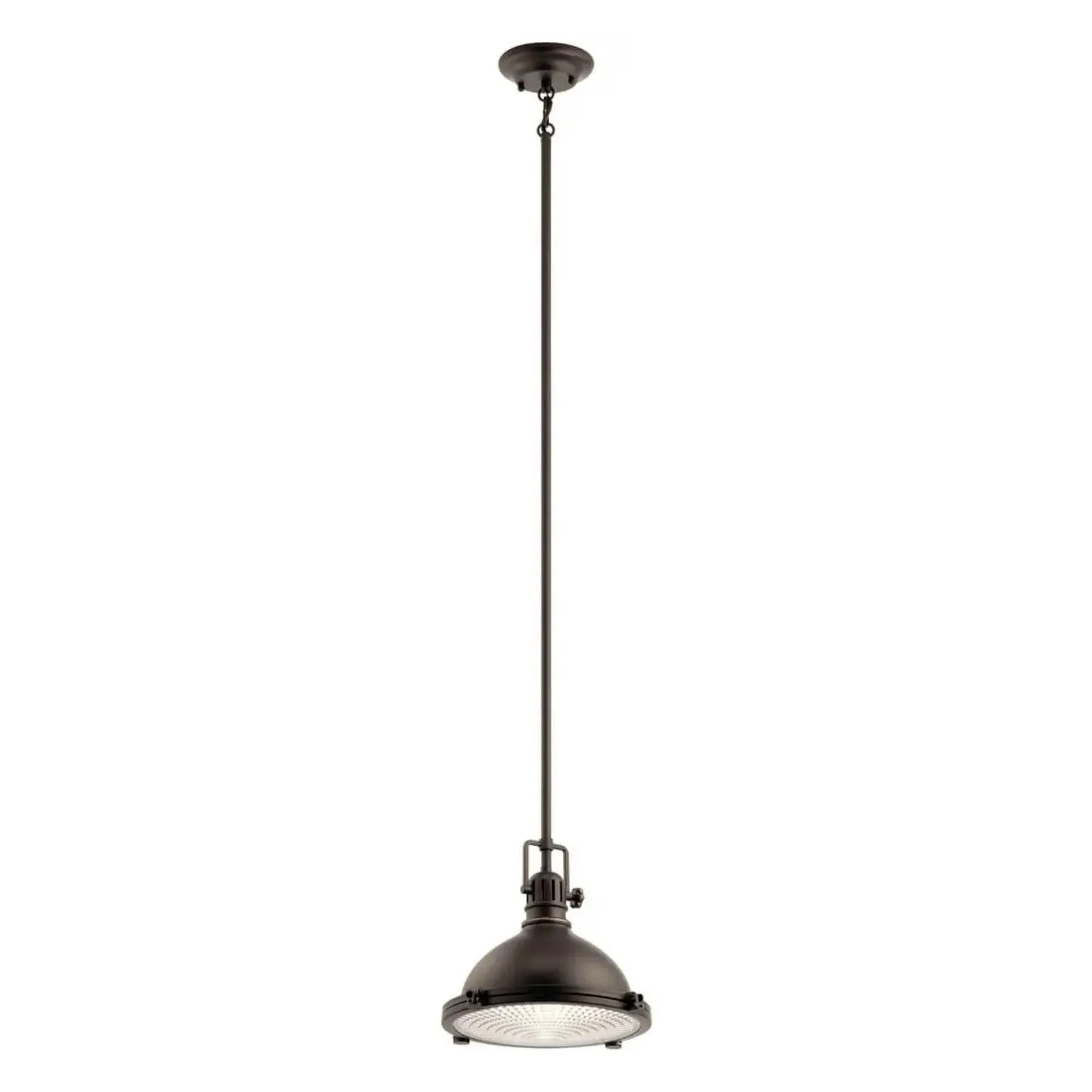 Kichler Hatteras Bay 11.75 in. Pendant Light, Olde Bronze with Metal Dome Shade
