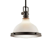 Kichler Hatteras Bay 12 in. Pendant, Olde Bronze with Metal Dome Shade
