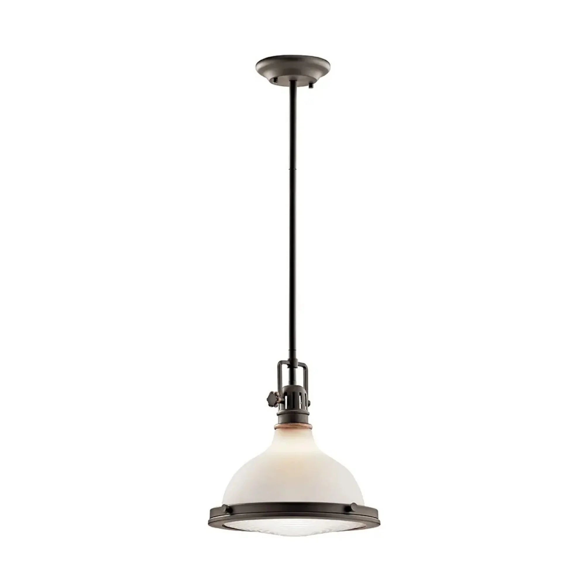 Kichler Hatteras Bay 12 in. Pendant, Olde Bronze with Metal Dome Shade
