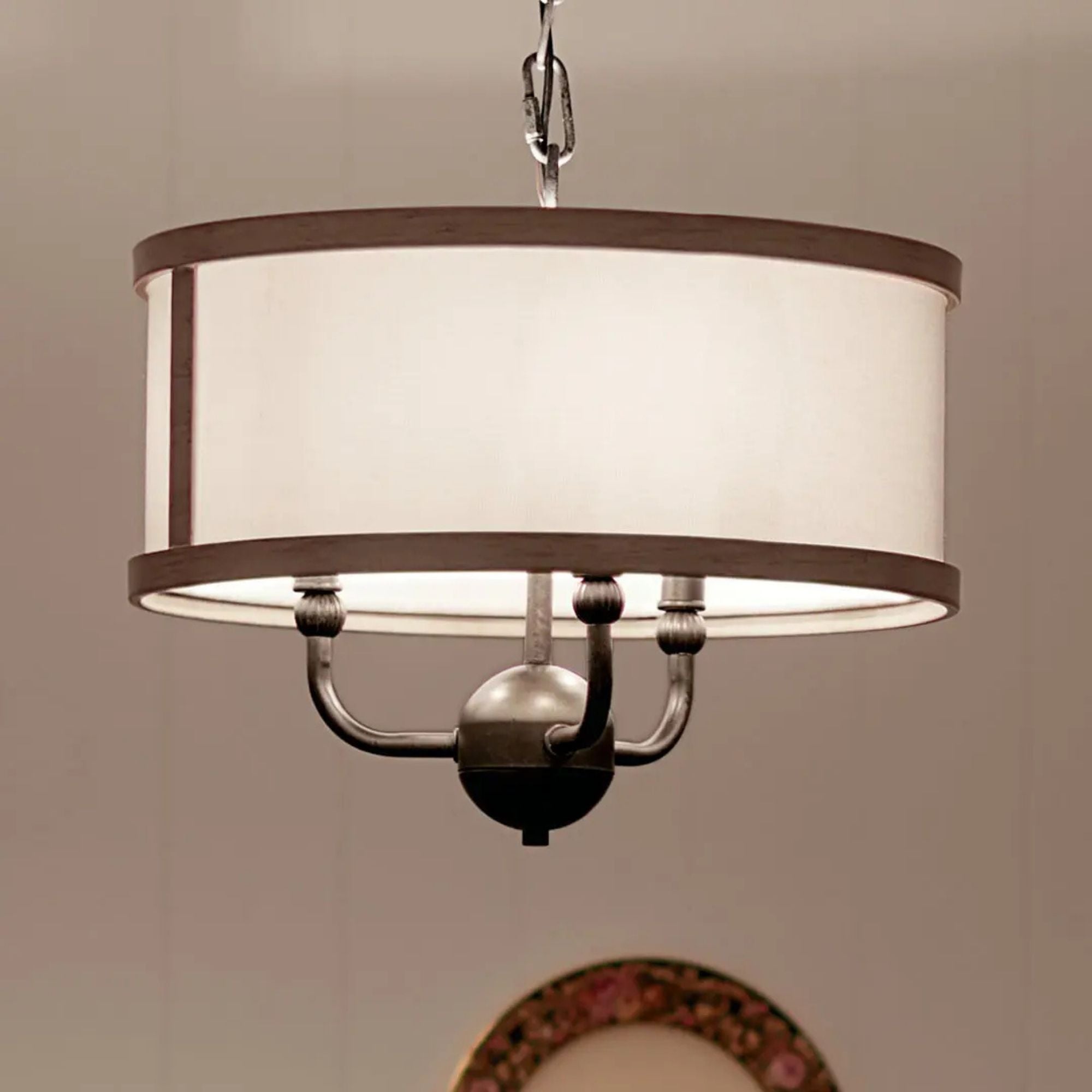 Heddle 16" 3-Light Chandelier, Anvil Iron Finish